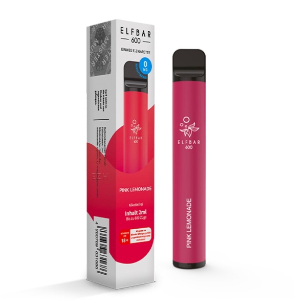 ELF Bar Einweg E-Zigarette Pink Lemonade - 0mg/ml (Nikotinfrei) ca. 600 Züge